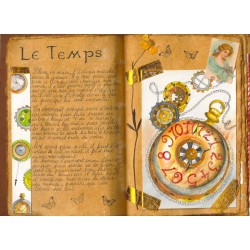 Hélène Valentin Auteure-illustratrice, Editions Cybellune .Aquarelle débutants temps horloge livre de vie, montre rouages
